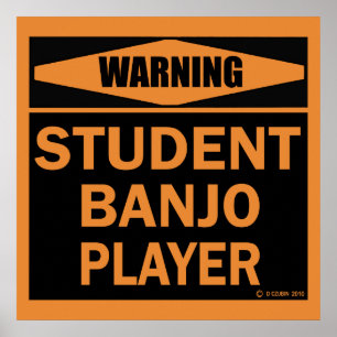 Studenten-Banjo-Spieler Poster