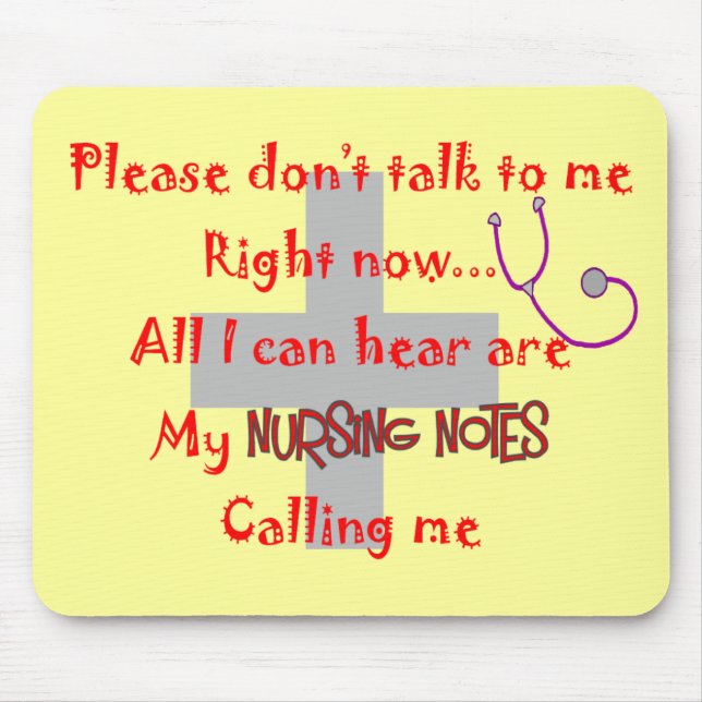 Studenten-Krankenschwester "Krankenpflege merkt" Mousepad (Vorne)