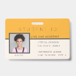 Studentenausweis Abzeichen | Doodles Orange Ausweis