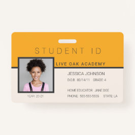 Studentenausweis Abzeichen | Doodles Orange Ausweis