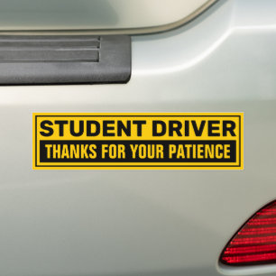 Studentenfahrer bedankt sich für Ihre Geduld Autoaufkleber