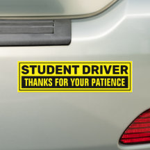 Studentenfahrer bedankt sich für Ihre Geduld