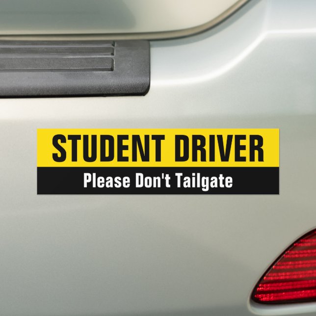 Studentenfahrer - Bitte keine Heckklappe anlegen Autoaufkleber (Auf Auto)