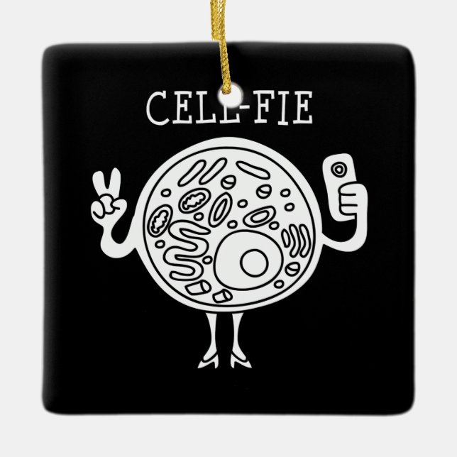 Studentengeschenk für die Zellfie-Wissenschaft Keramikornament (Vorderseite)