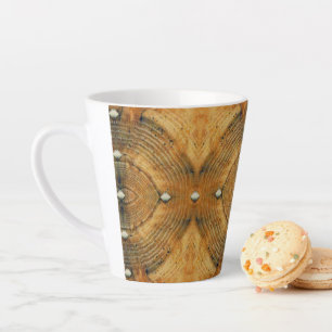 Studentenmuster in goldenen Braun Milchtasse