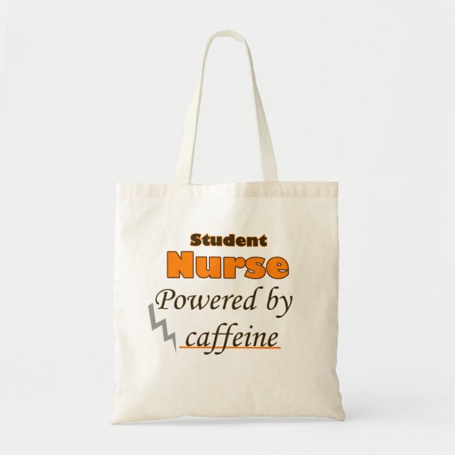Studentennahrung mit Koffein Tragetasche (Vorne)