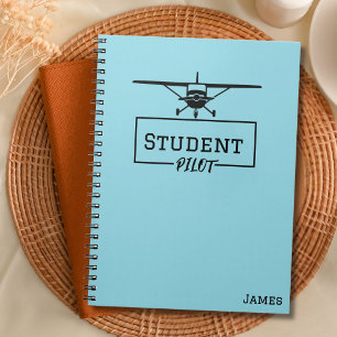 Studentenpilot Cessna Flugzeug Blue Individuelle N Notizblock