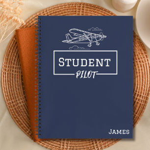 Studentenpilot Cessna Flugzeug Wolken Individuelle Notizbuch