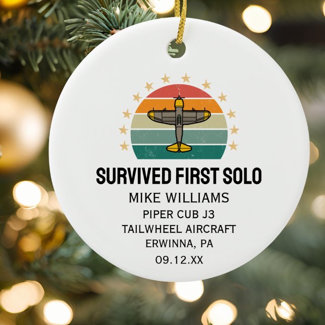 Studentenpilot - erstes Einzelflugzeug Personalisi Keramik Ornament (Von Creator hochgeladen)
