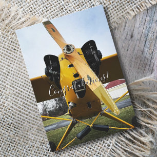 Studentenpilot First Solo Flugzeug Funny Glückwuns Karte