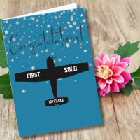 Studentenpilot First Solo Flugzeug Herzlichen Glüc