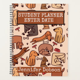 Studentenplaner mit bunten Cartoons Planer
