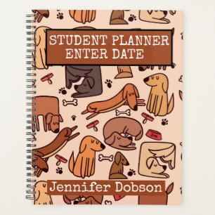 Studentenplaner mit bunten Cartoons Planer