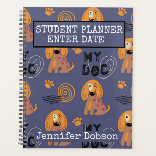 Studentenplaner mit bunten Cartoons Planer