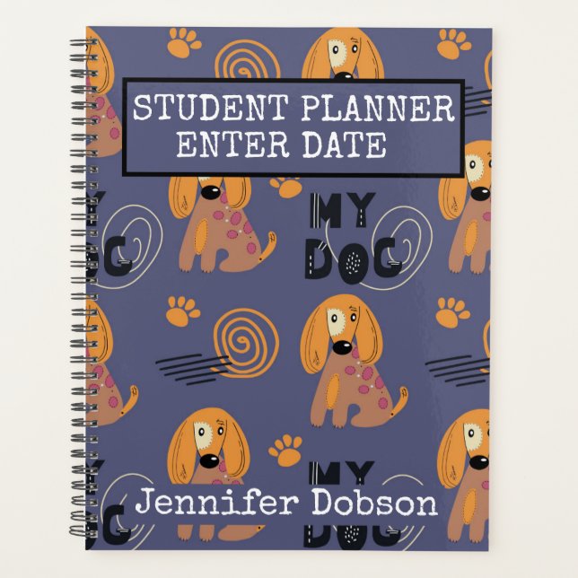 Studentenplaner mit bunten Cartoons Planer (Vorderseite)
