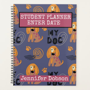 Studentenplaner mit bunten Cartoons Planer