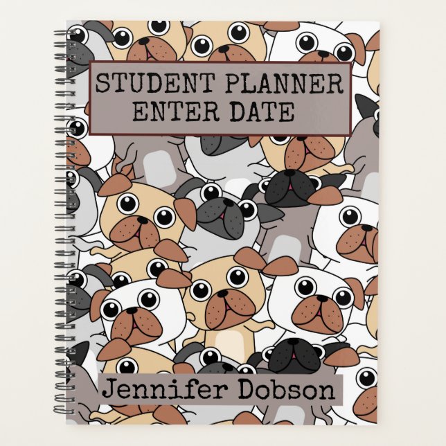 Studentenplaner mit Hintergrund für den Mops des C Planer (Vorderseite)