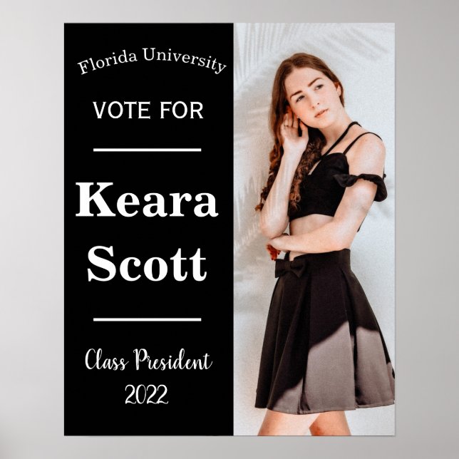 Studentenwahlkampagne Foto Poster (Vorne)