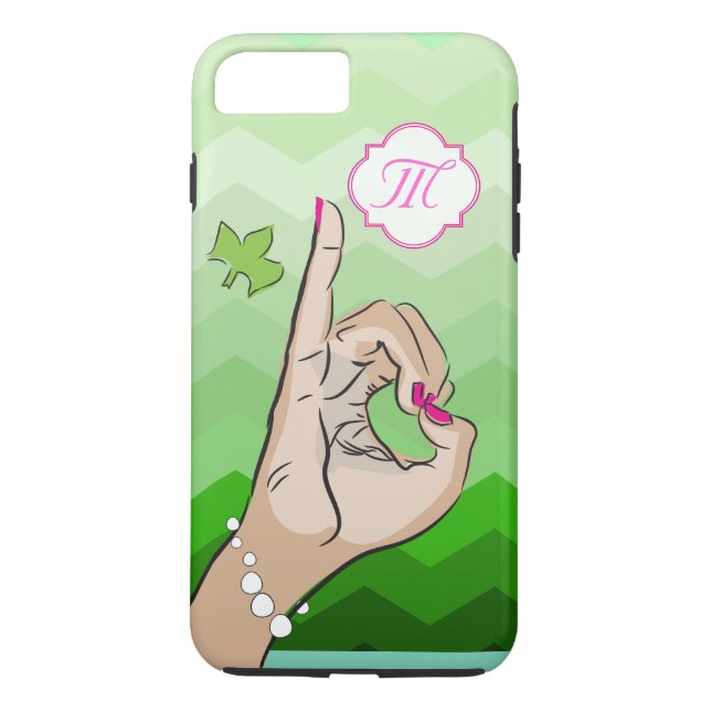 Studentinnenverbindung-Lebenrosa und -GRÜN Case-Mate iPhone Hülle (Rückseite)