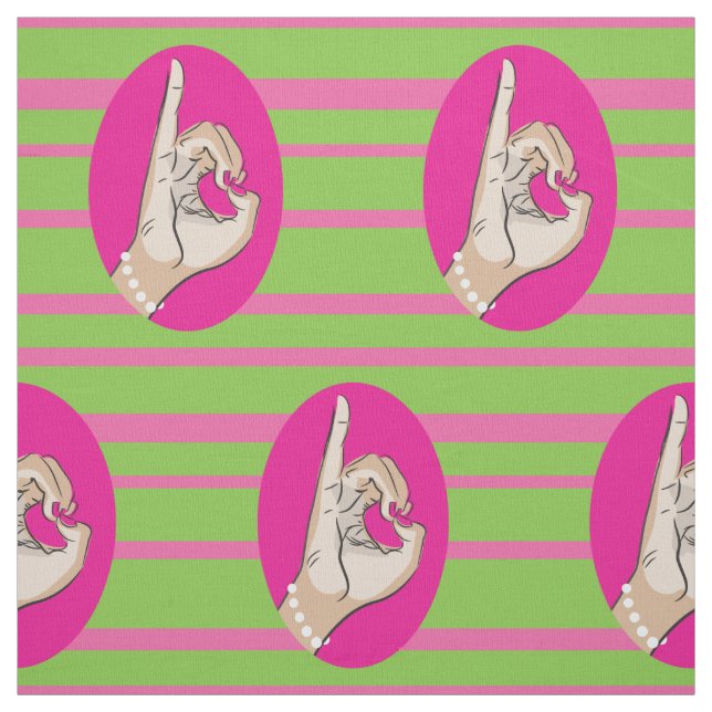 Studentinnenverbindung Lebensrosa und grünes Geweb Stoff (Muster)