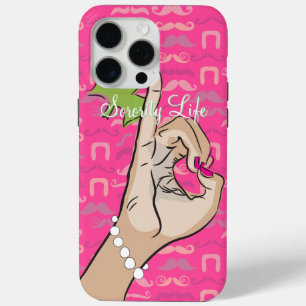 Studentinnenverbindung Live pink stache iPhone Geh Case-Mate iPhone Hülle