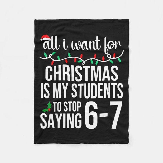 Students Saying 67 Six Seven Funny Meme Teacher Ch Fleecedecke (Vorderseite)