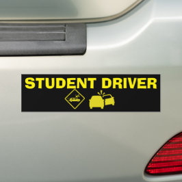 STUDENTTREIBER YELLOW - CRASH YELLOW AUTOAUFKLEBER