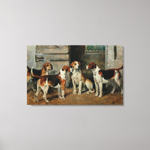 Studie der Jagdhunde Leinwanddruck