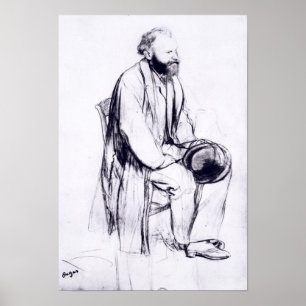Studie Edgar Degass   für ein Porträt von Manet Poster