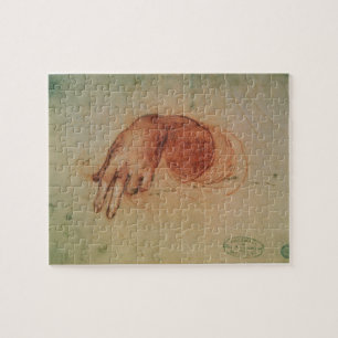 Studie einer Hand (rote Kreide auf Papier)