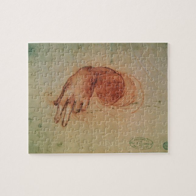 Studie einer Hand (rote Kreide auf Papier) (Horizontal)