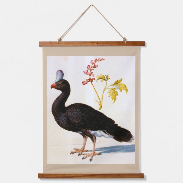 Studie einer Helmeted Curassow, Arcimboldo Wandteppich Mit Holzrahmen (Vorderseite)