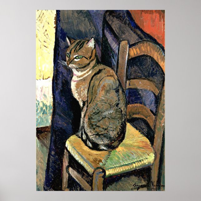 Studie einer Katze, Kunstmalerei (kein Rahmen) Poster (Vorne)