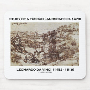 Studie einer toskanischen Landschaft Leonardo da Mousepad