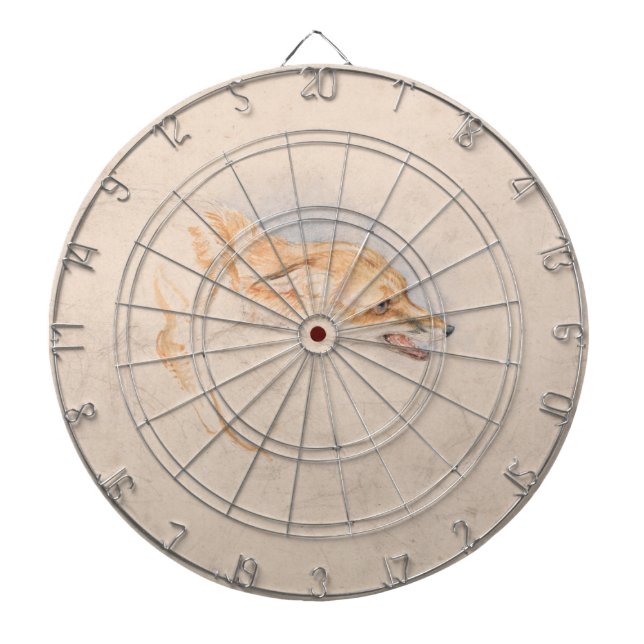 Studie eines Crouching Fox (von John Frederick Lew Dartscheibe (vorne)