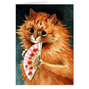 Studie eines Ginger Cat - Louis Wain Kunstwerks