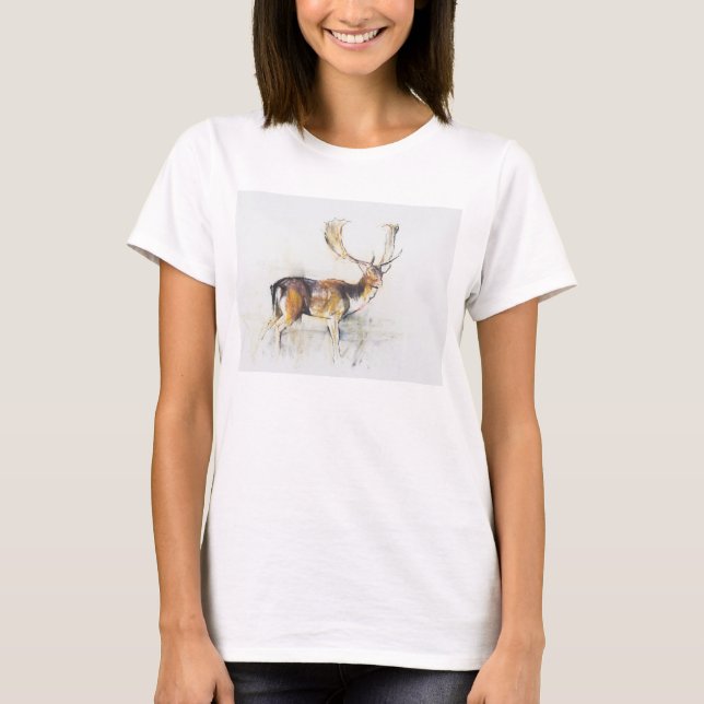 Studie eines Hirsches T-Shirt (Vorderseite)