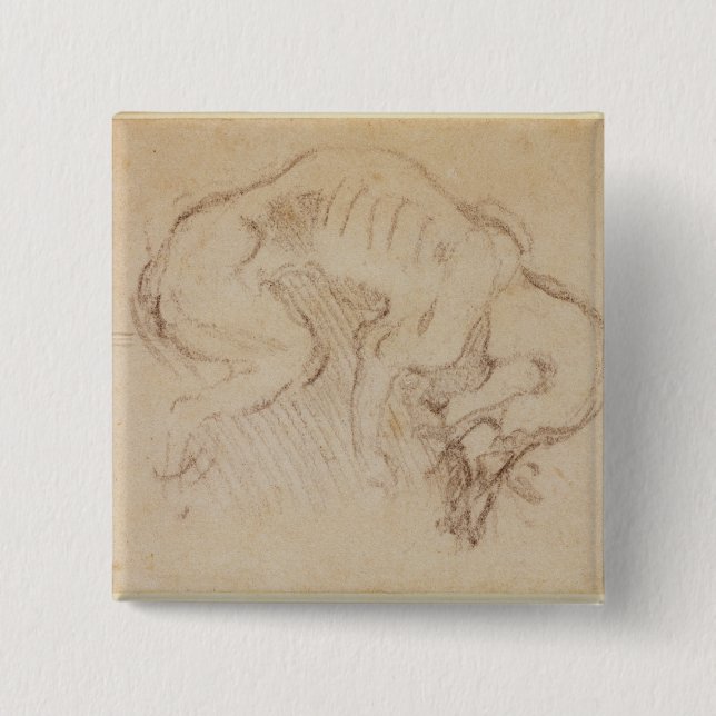 Studie eines Hundes Button (Vorderseite)