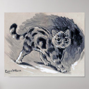 Studie eines Kittens, Louis Wain Poster