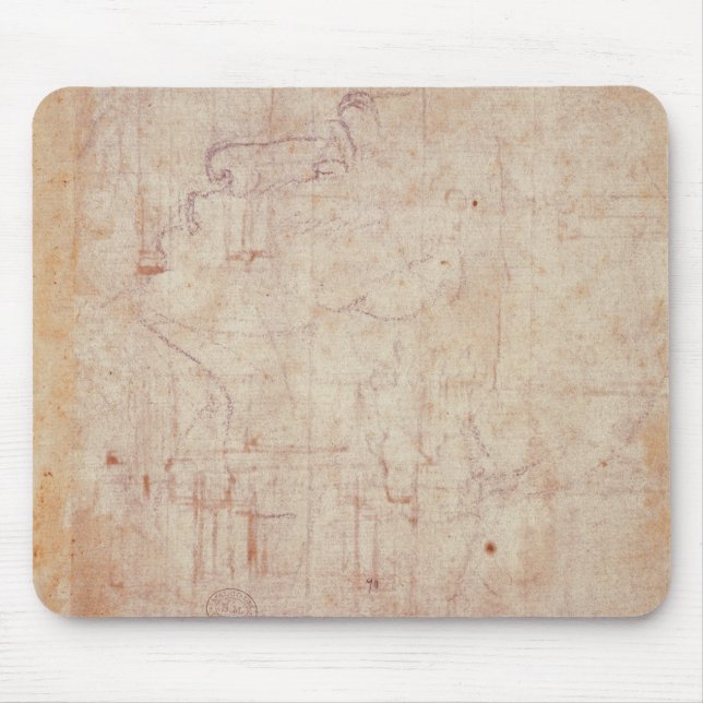 Studie eines Kopfes, 1525-26 Mousepad (Vorne)