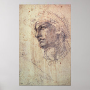 Studie eines Kopfes Poster