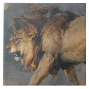 Studie eines Löwen (von Edwin Henry Landseer) Fliese