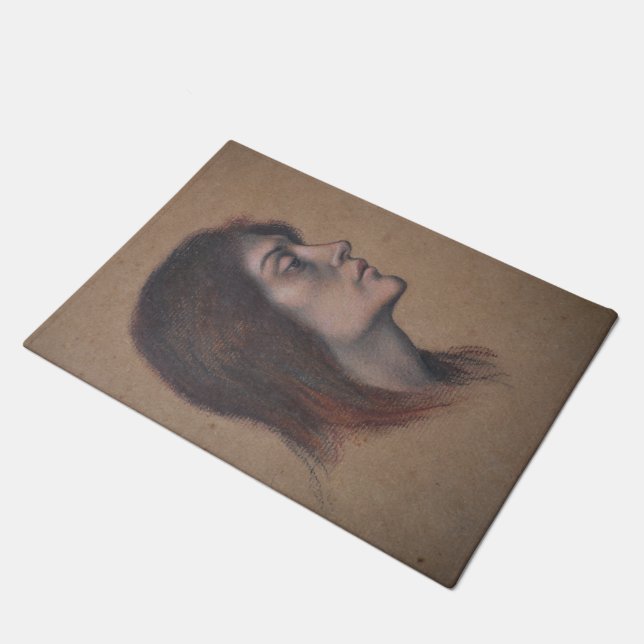 Studie eines weiblichen Leiters (von Evelyn De Mor Fußmatte (Schrägansicht)