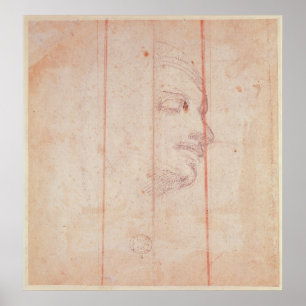 Studie für den Kopf des libyschen Sibyl Poster