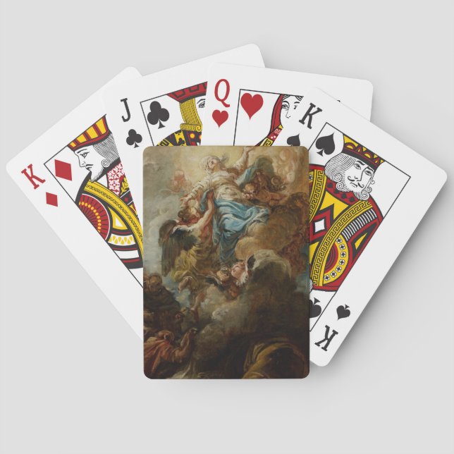 Studie für die Annahme der Jungfrau, c.1760 2 Spielkarten (Rückseite)