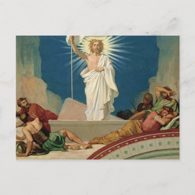 Studie für die Auferstehung Christi, 1860 Postkarte (Vorderseite)