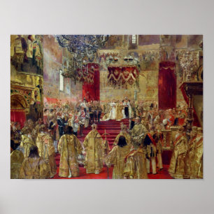Studie für die Krönung des Zars Nicholas II Poster