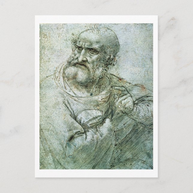 Studie für einen Apostel vom Letzten Abendmahl, c. Postkarte (Vorderseite)