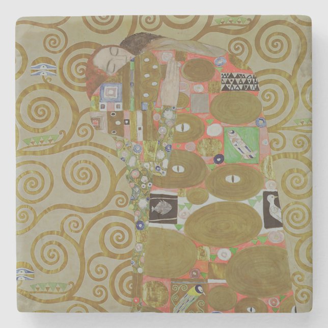 Studie für Erfüllung, c.1905-09 (w/c u. Gold auf Steinuntersetzer (Vorderseite)