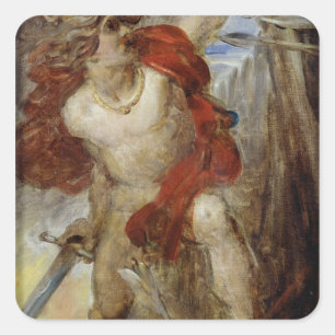 Studie für Gaulish Mut, c.1830-32 Quadratischer Aufkleber